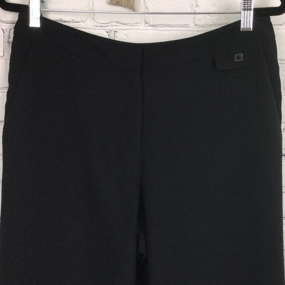 New York & Company Women’s Petite Flat Front Straight Leg Black Dress Pant 12 - Picture 2 of 13